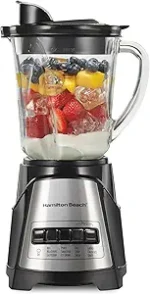 Power Elite Wave Action Blender – 40 oz Glass Jar, 12 Functions (Puree, Crush Ice), 700 Watts, Black