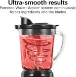Power Elite Wave Action Blender – 40 oz Glass Jar, 12 Functions (Puree, Crush Ice), 700 Watts, Black - Image 3