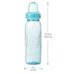 Classic Tinted Plastic Standard Neck Bottles for Baby, Infant & Newborn – Pink/Lavender/Teal, 8 oz (Pack of 12) - Image 4