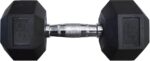 Rubber Coated Dumbbell with No-Roll Design & Knurled Steel Handle – Strength Training Weights for Home Gym – 10–60 lbs (Sold Individually)