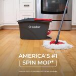 O-Cedar EasyWring Microfiber Spin Mop, Bucket Floor Cleaning System, Red, Gray, Standard - Image 4