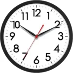 14-Inch Silent Non-Ticking Modern Wall Clock – Battery Operated Analog Clock for Office, Home, Bathroom, Kitchen, Bedroom, School, Living Room (Black)