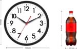 14-Inch Silent Non-Ticking Modern Wall Clock – Battery Operated Analog Clock for Office, Home, Bathroom, Kitchen, Bedroom, School, Living Room (Black) - Image 2