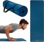 Essentials Thick Yoga Mat – Fitness & Exercise Mat with Easy-Cinch Carrier Strap, 72"L × 24"W × 2/5" (10mm)