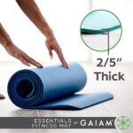 Essentials Thick Yoga Mat – Fitness & Exercise Mat with Easy-Cinch Carrier Strap, 72"L × 24"W × 2/5" (10mm) - Image 3